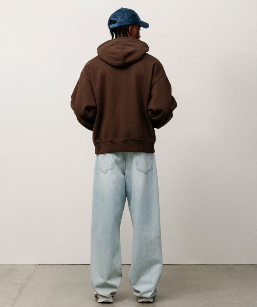 STÜSSY x ナイキ フルジップウォッシュ加工フリースパーカーLサイズ新品