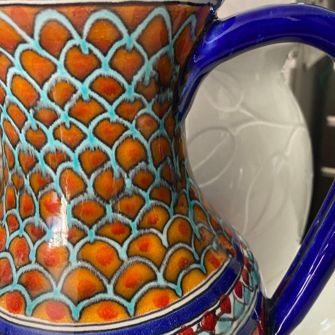 ceramica LAMAGAハンドペイントヴィンテージピッチャー