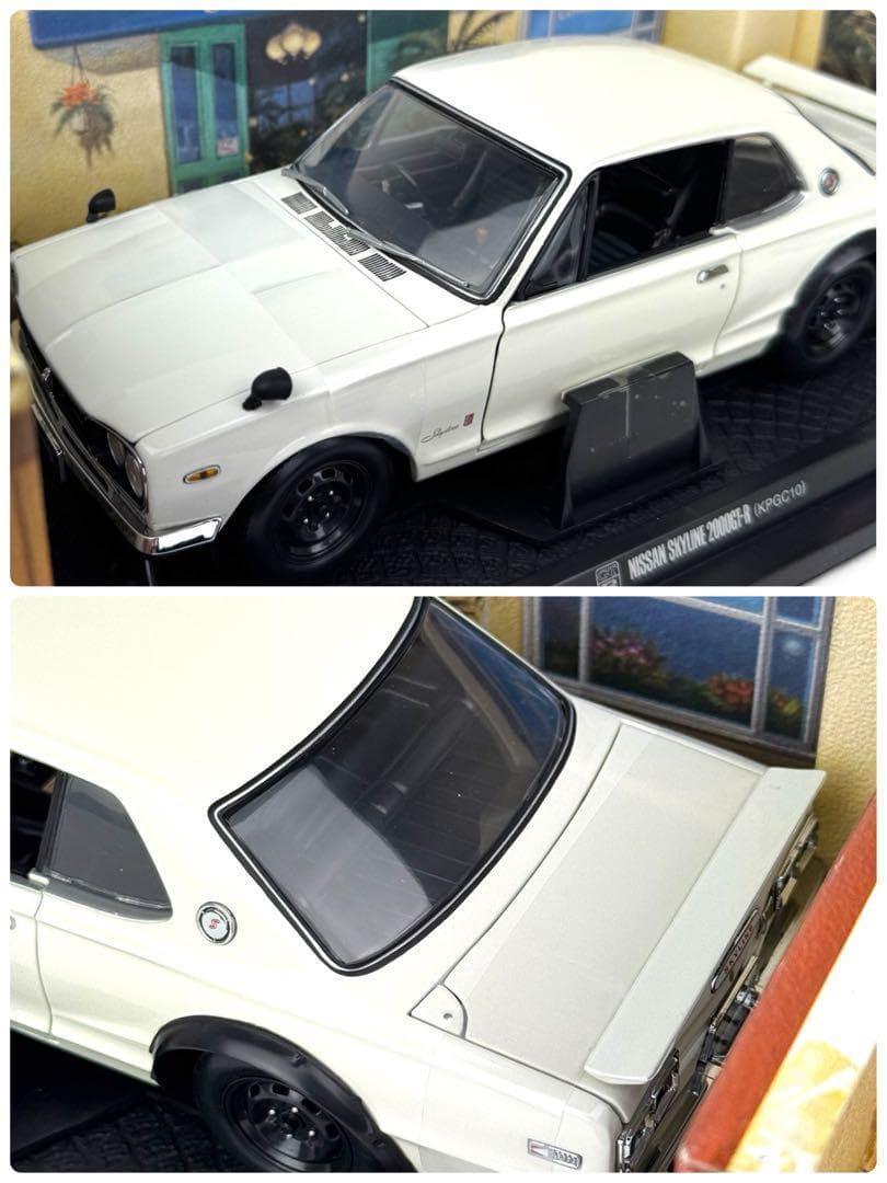 京商1/18日産スカイライン2000GT-R KPGC10 ホワイト ハコスカ
