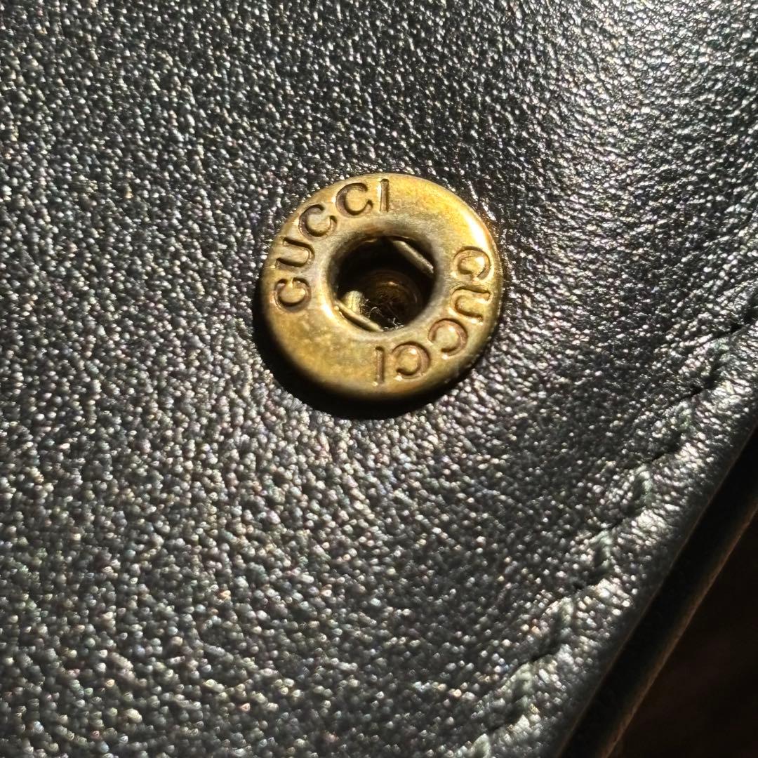 GUCCIマーモント　折りたたみ財布　ブラック