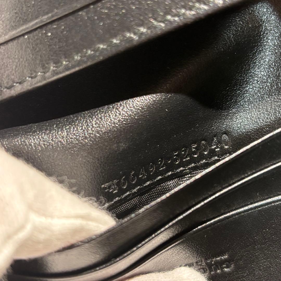 GUCCIマーモント　折りたたみ財布　ブラック