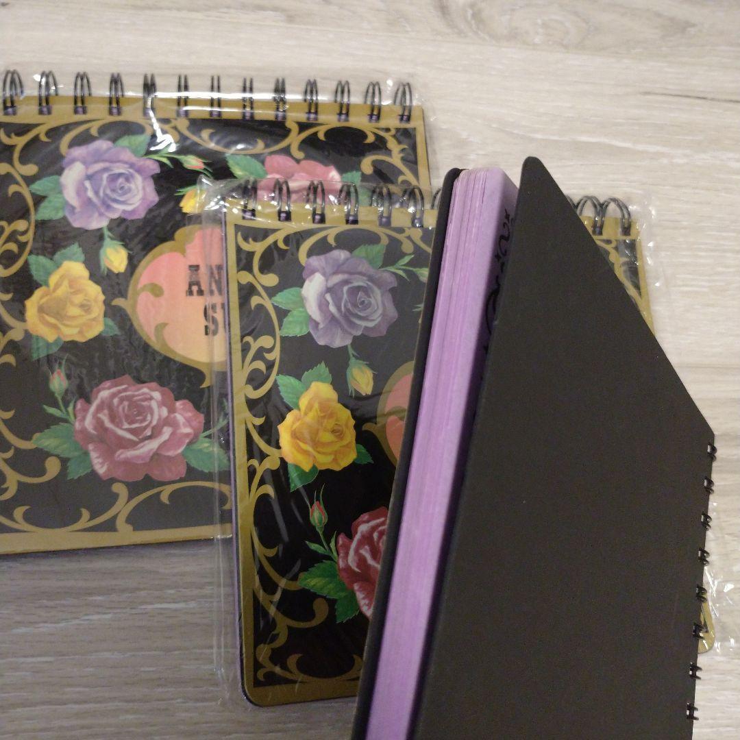 ANNA SUI 花柄 リングノート ３冊セット