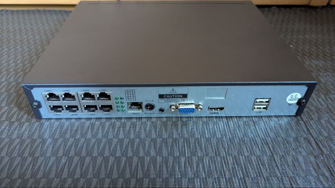 A-ZONE 800万画素 POE給電防犯カメラキット