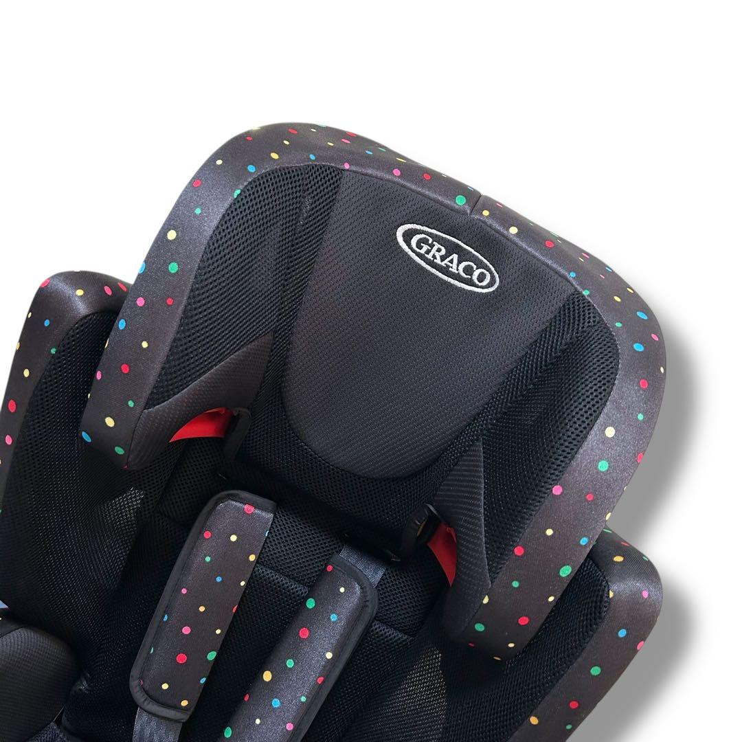 【ほぼ未使用】GRACO ジュニアシート Air Pop カラフルドット