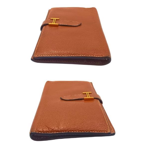 エルメス ベアン 長財布 二つ折り Hロゴ レザー 0056