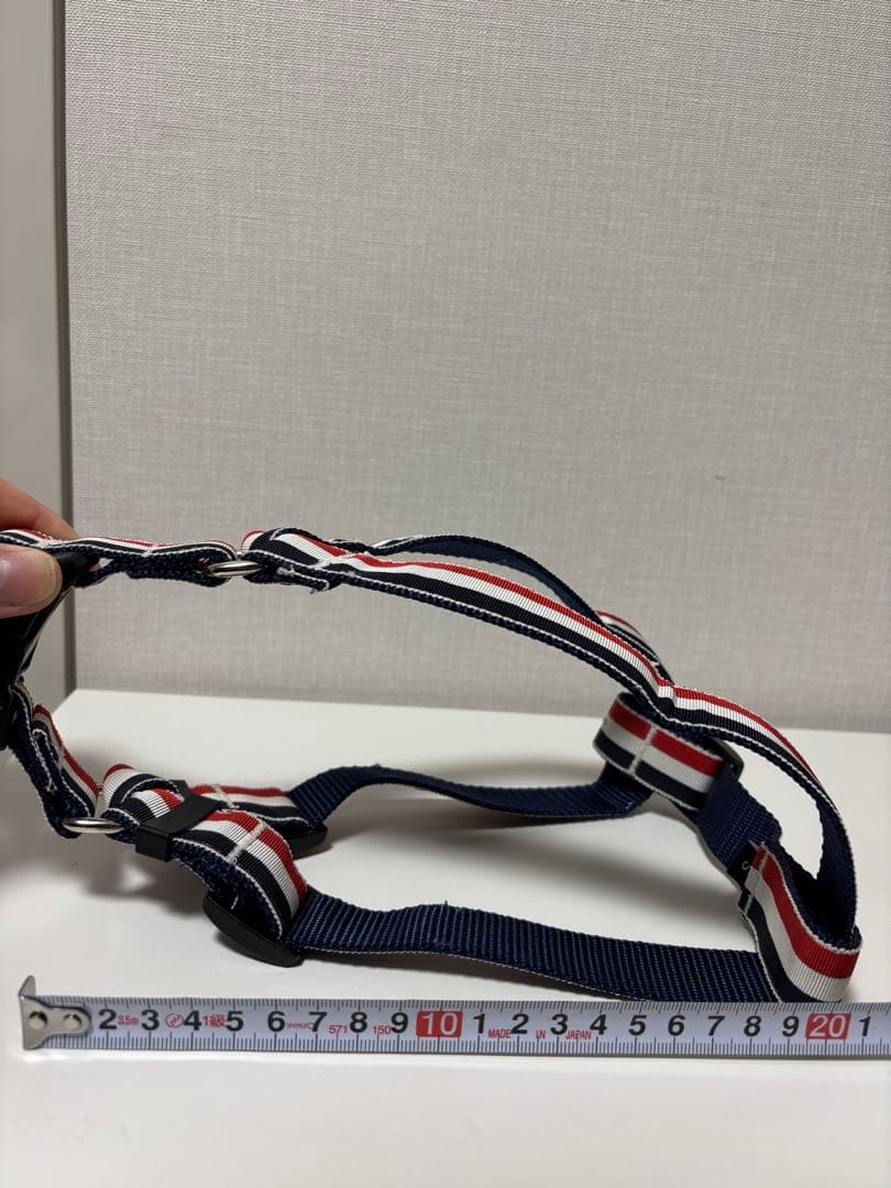 【THOM BROWNE】ドックハーネス 犬用 ペット用品 トリコロール S