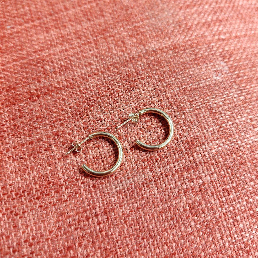 【シエナロゼ】パイプハーフフープピアス[M]