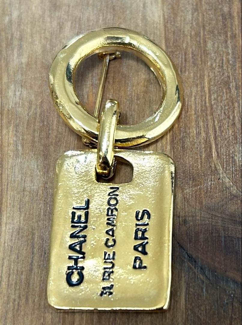 CHANEL 1133刻 カンボン プレート スイング ブローチ　　鑑定済み