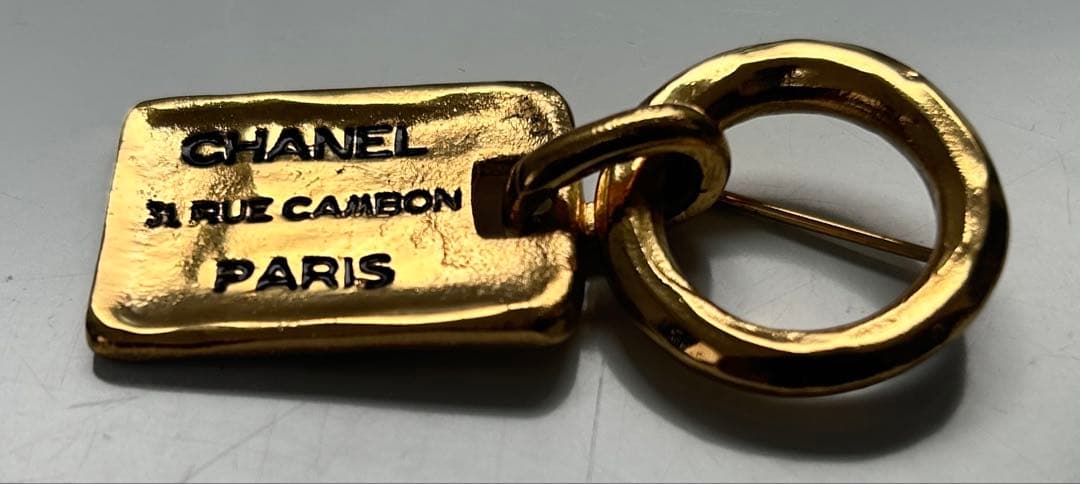 CHANEL 1133刻 カンボン プレート スイング ブローチ　　鑑定済み