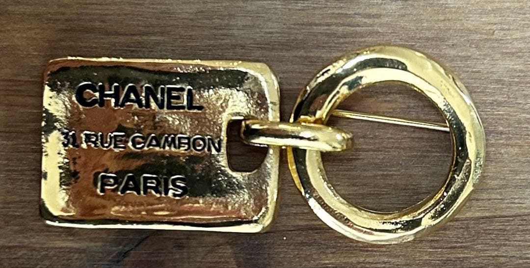 CHANEL 1133刻 カンボン プレート スイング ブローチ　　鑑定済み