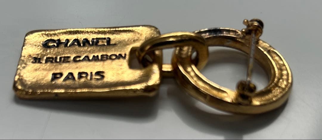 CHANEL 1133刻 カンボン プレート スイング ブローチ　　鑑定済み