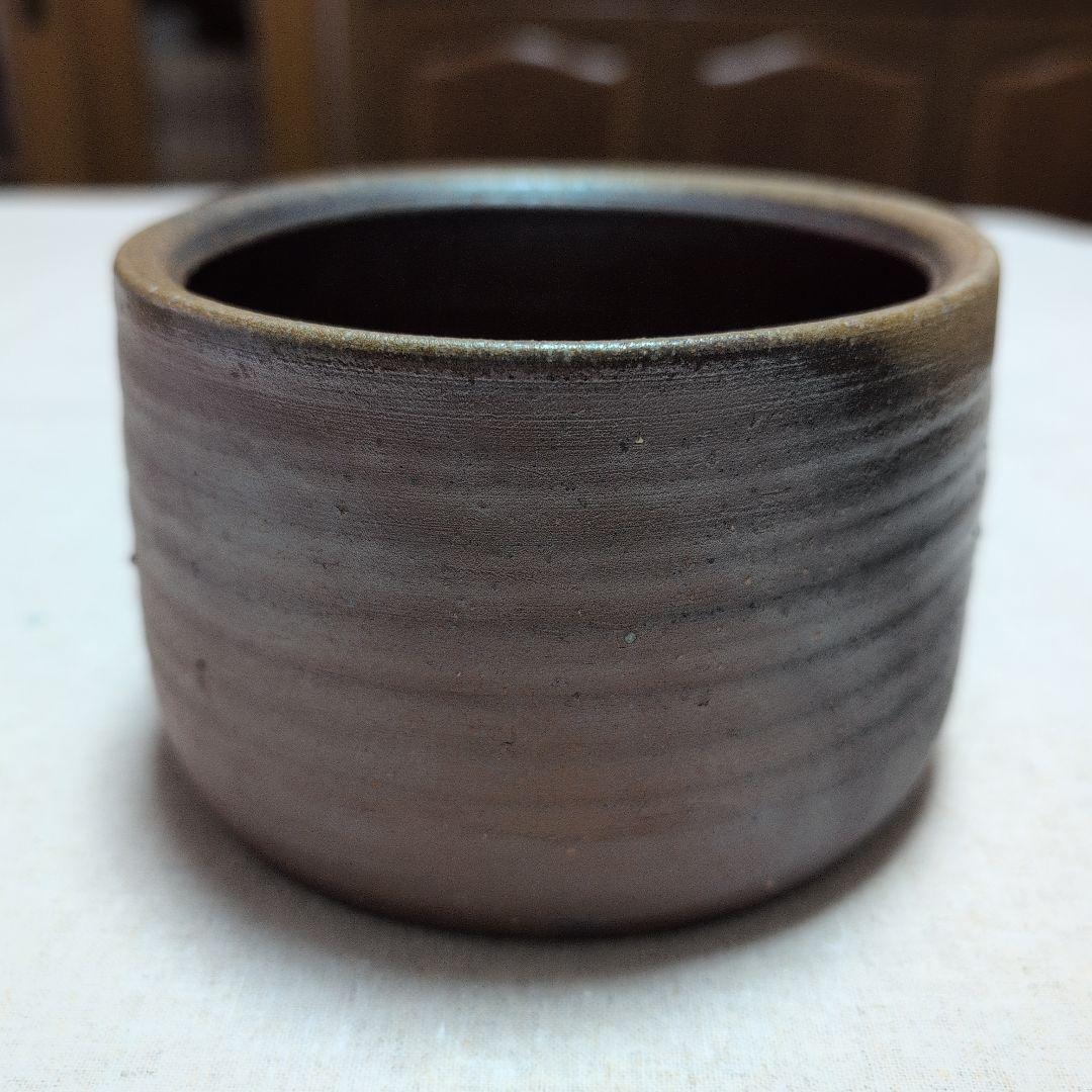 茶道具　建水　備前焼　陶峰造　陶印「カ」共箱入
