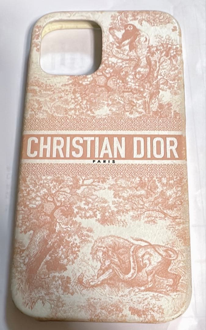 クリスチャンディオール ピンクベージュ トワルドジュイ柄 iPhoneケース