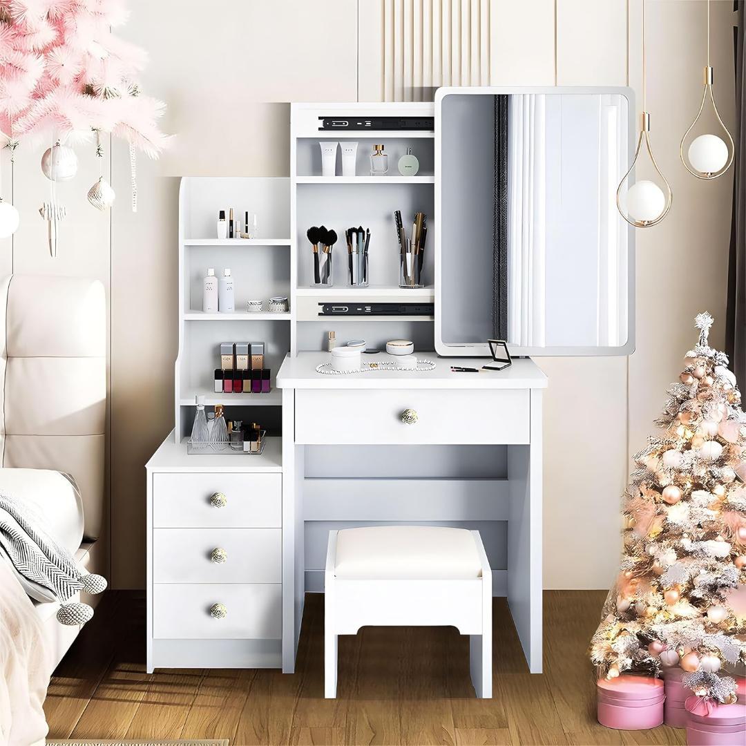 アルファシート ドレッサー 3段 引き出し 収納 コンパクト 化粧台