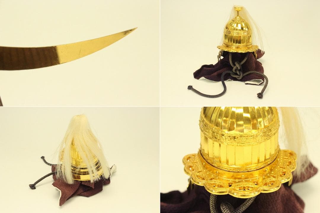 御飾兜 前田利家公 端午飾り 武将兜 六点 ミニチュア兜(メ1412)