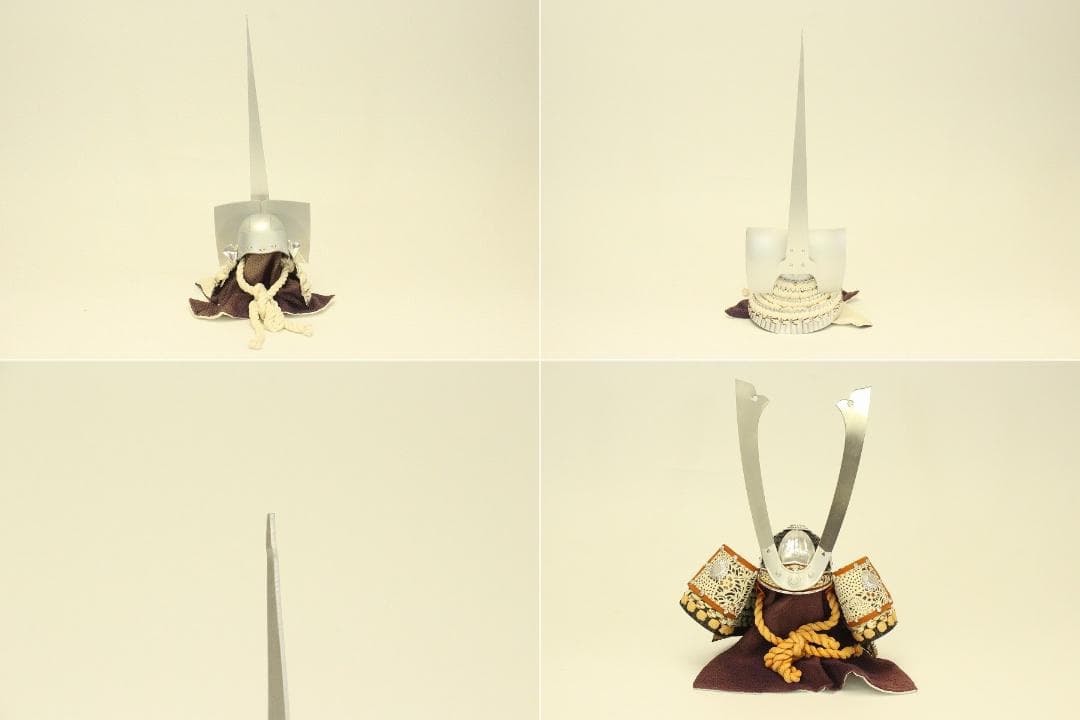 御飾兜 前田利家公 端午飾り 武将兜 六点 ミニチュア兜(メ1412)