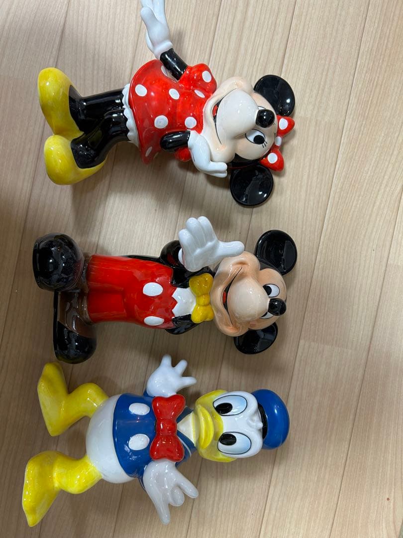 ミッキー ミニー ドナルド 陶器 置物 レア