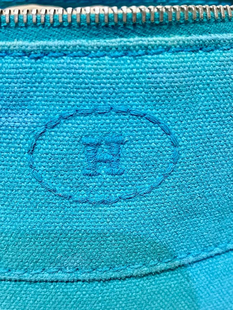 エルメス　ボリード　ポーチ　ブルー