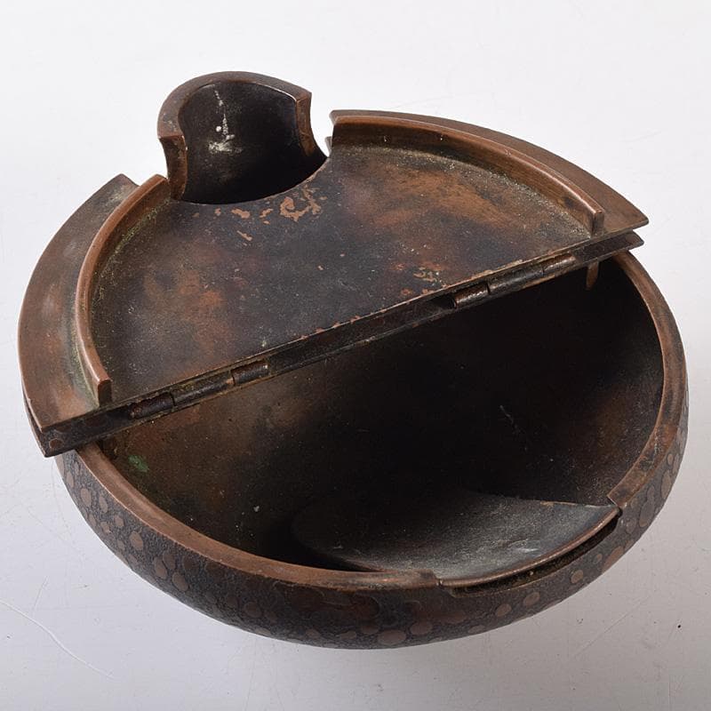 古民具　古銅製　行燈灯芯入れ　C　R8113