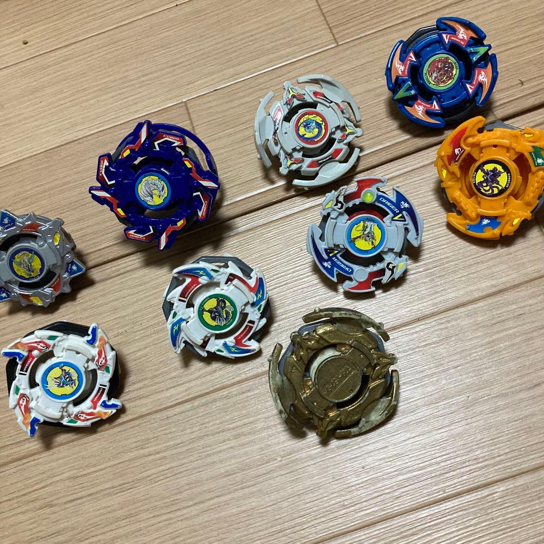 爆転ベイブレード 旧ベイ9体 まとめ売り ドラグーンV2 ケルベロス ゴールド