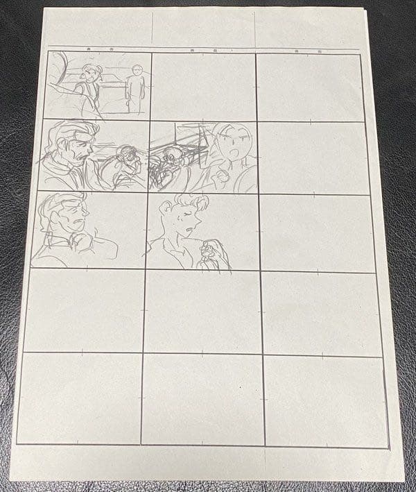 エヴァンゲリオン　直筆絵コンテ