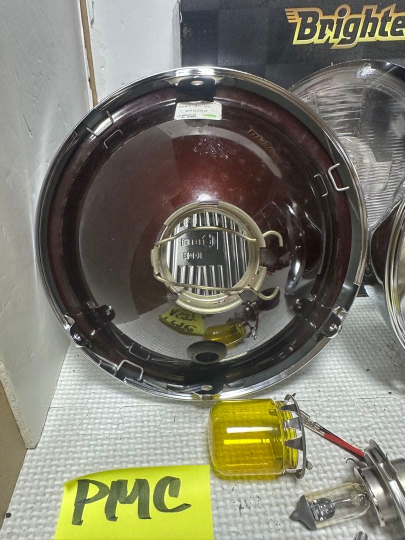 極上品/希少当時物180πシビエ凹レンズ付ヘッドライト/マーシャルCIBIE