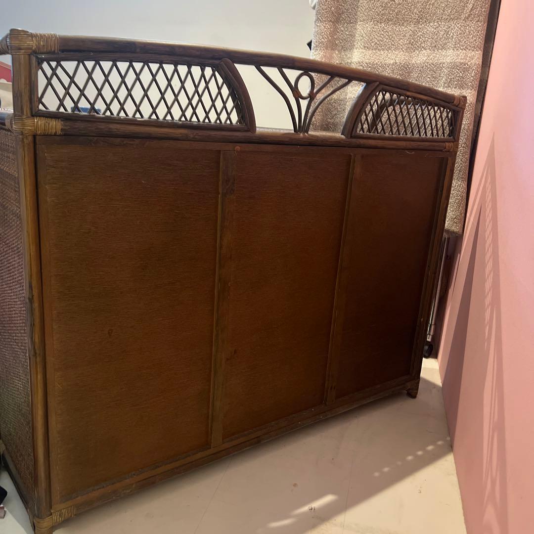 ヴィンテージ　ラタンチェスト　アジアン家具