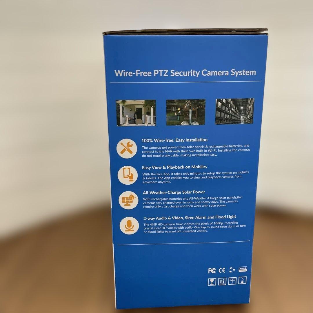 10476 VORGUT 防犯カメラ 屋外 ソーラー 4台セット