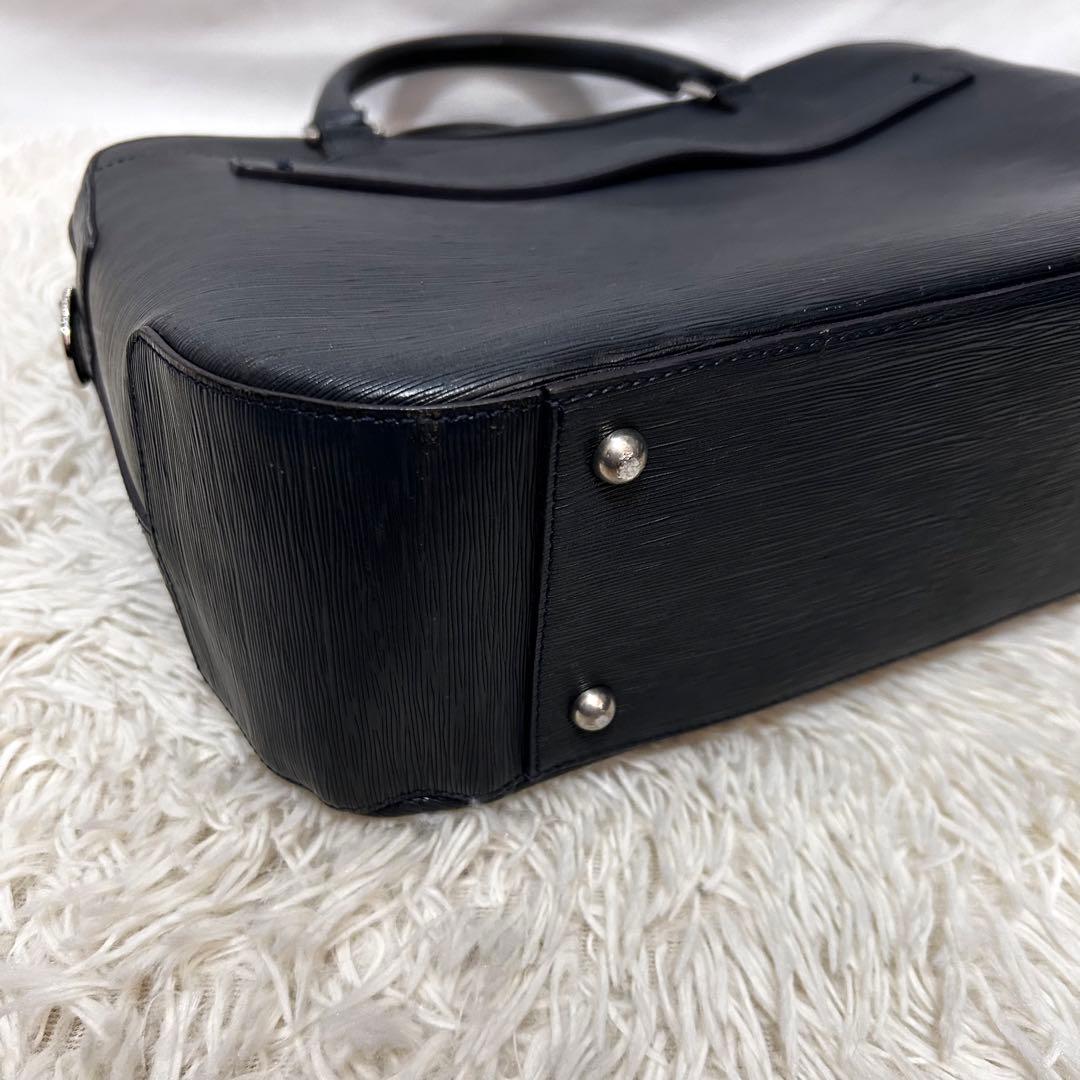 pelle morbida キャピターノ　ブリーフケース　ショルダー　ネイビー