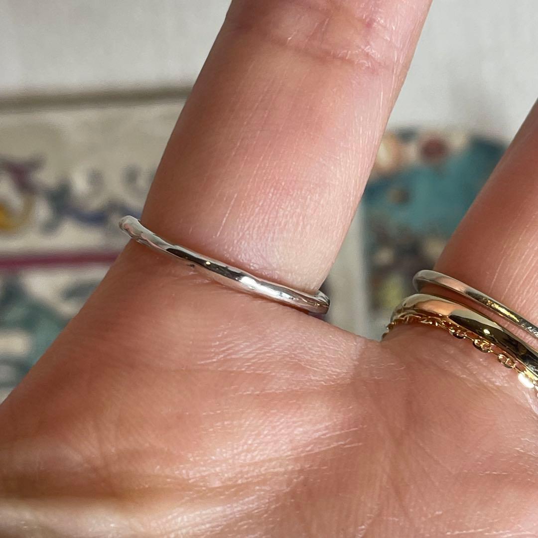 ハンドメイド　シルバー925 　シルバーリング ボルダーオパール