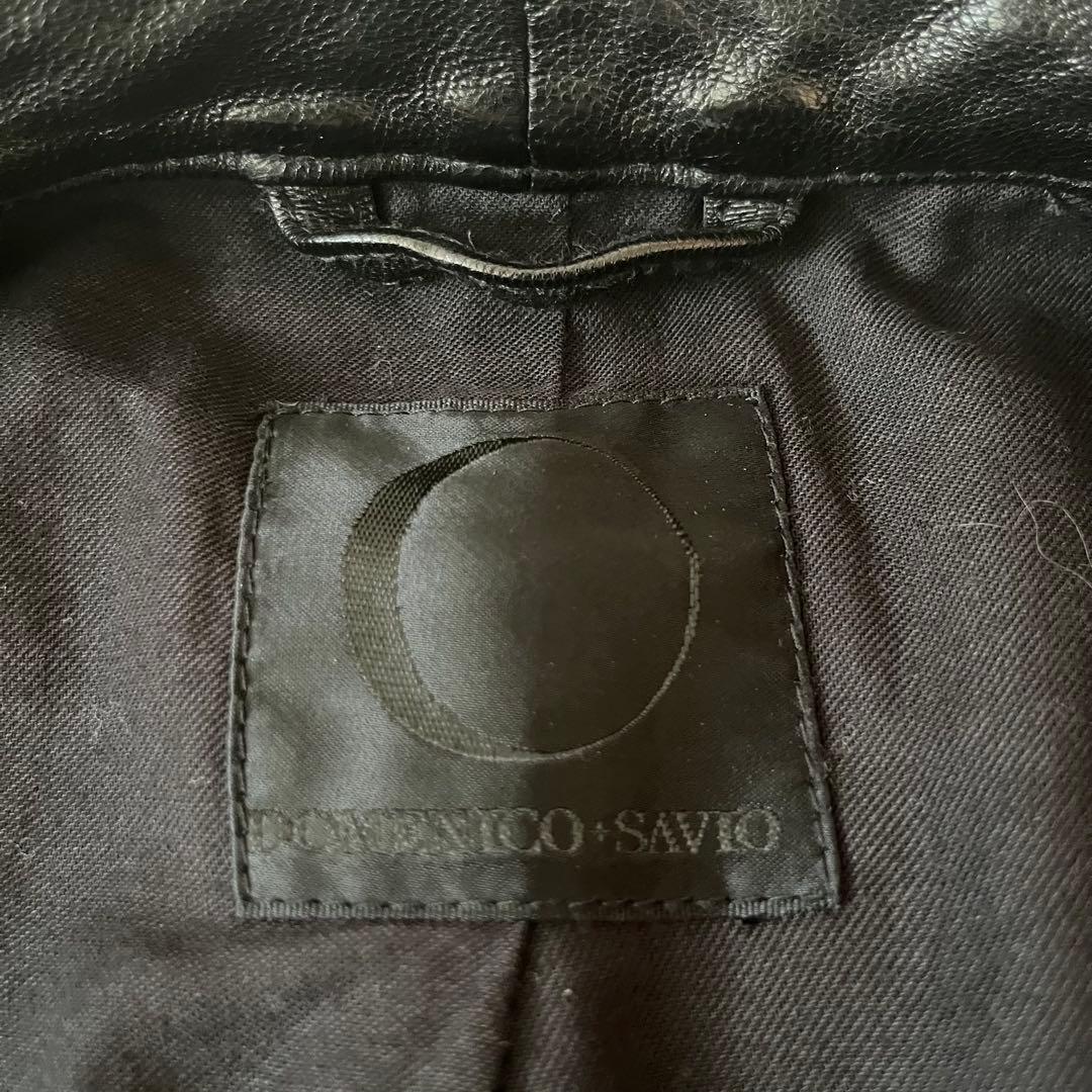 DOMENICO+SAVIO シングルレザー ライダースジャケット 46 やぎ革