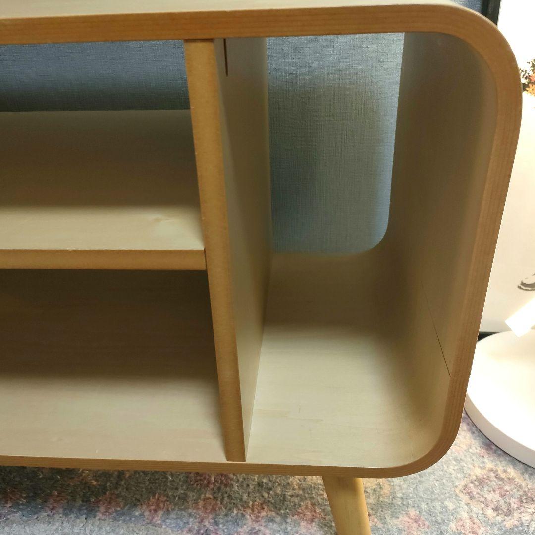 ベルメゾン取り扱い 曲木テレビボード 北欧デザイン 脚付き