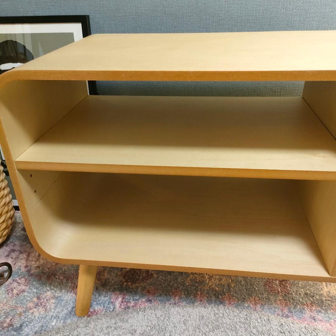ベルメゾン取り扱い 曲木テレビボード 北欧デザイン 脚付き
