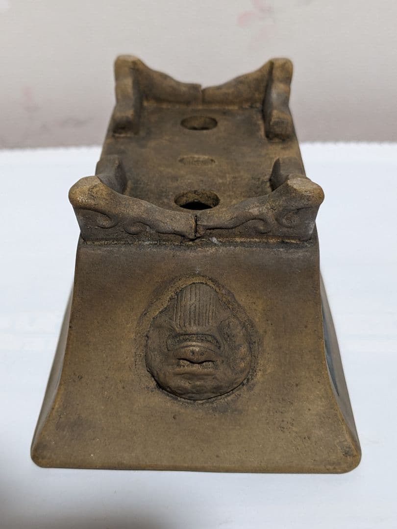 ♦中国 長方形 神獣飾り盆栽鉢 小品盆栽鉢 古玩古美術品 コレクション 骨董品