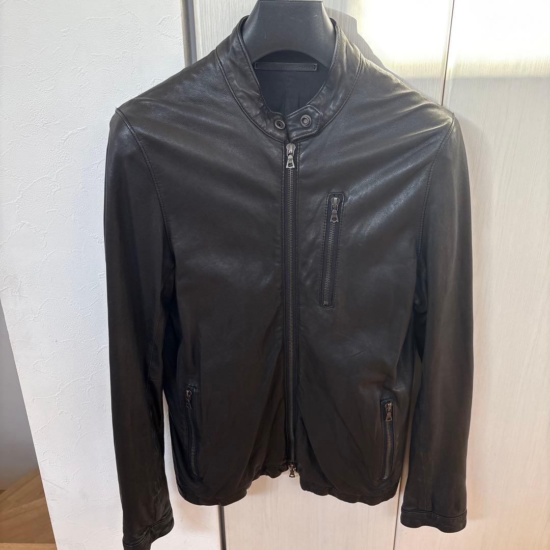 トゥモローランド　黒 レザー ライダースジャケット　M