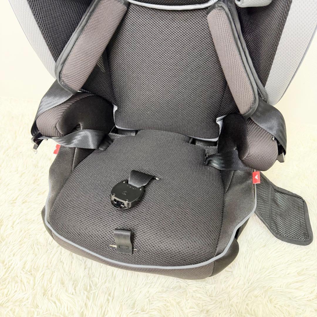 極美品 Aprica エアグルーヴAC ジュニアシート チャイルドシート グレー