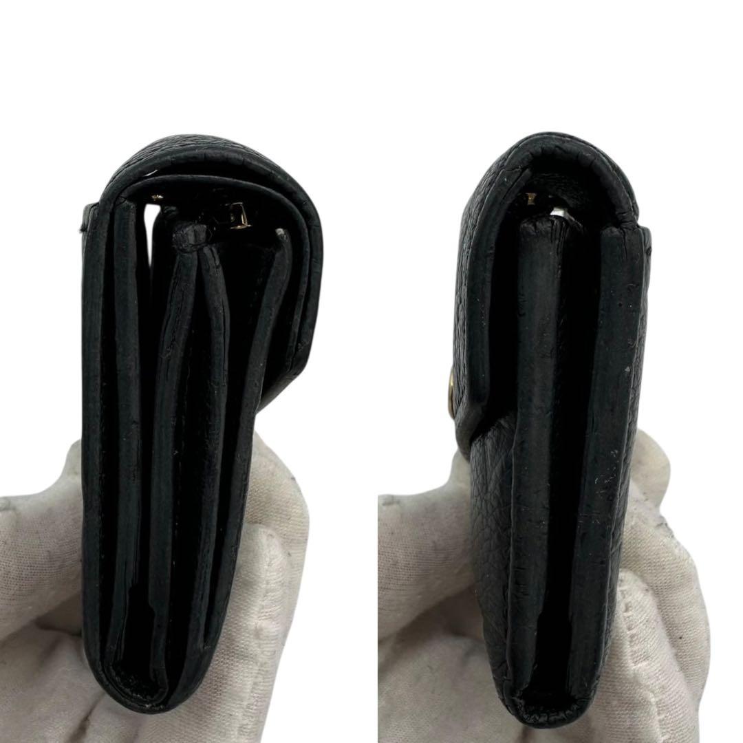 【なな】ルイヴィトン アンプラント ポルトフォイユ ゾエ 黒 本革