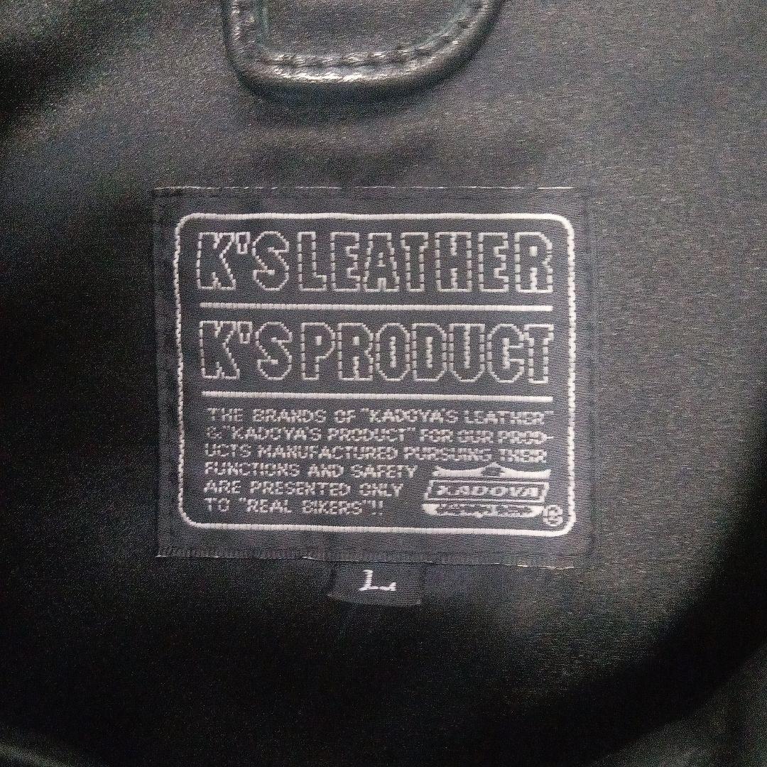 KADOKA K'S LEATHER ブラックレザージャケット L