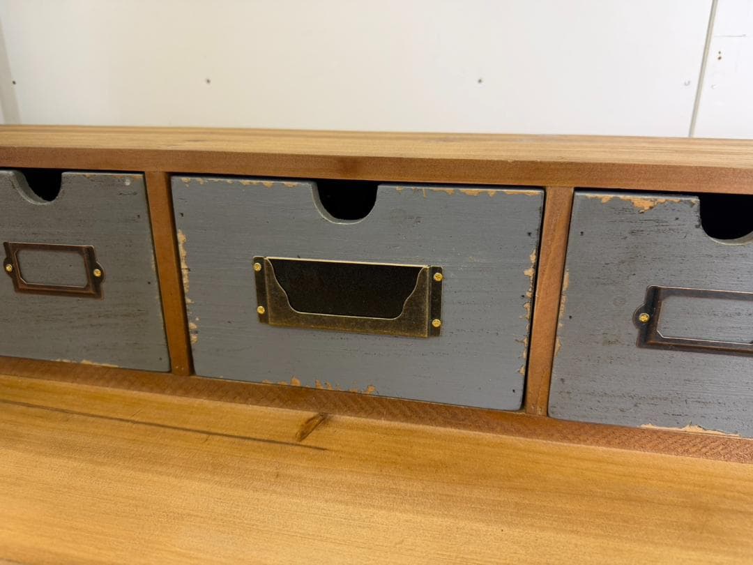 天然木　スチール　キャビネット　インダストリアル　チェスト　引出　レトロ　棚