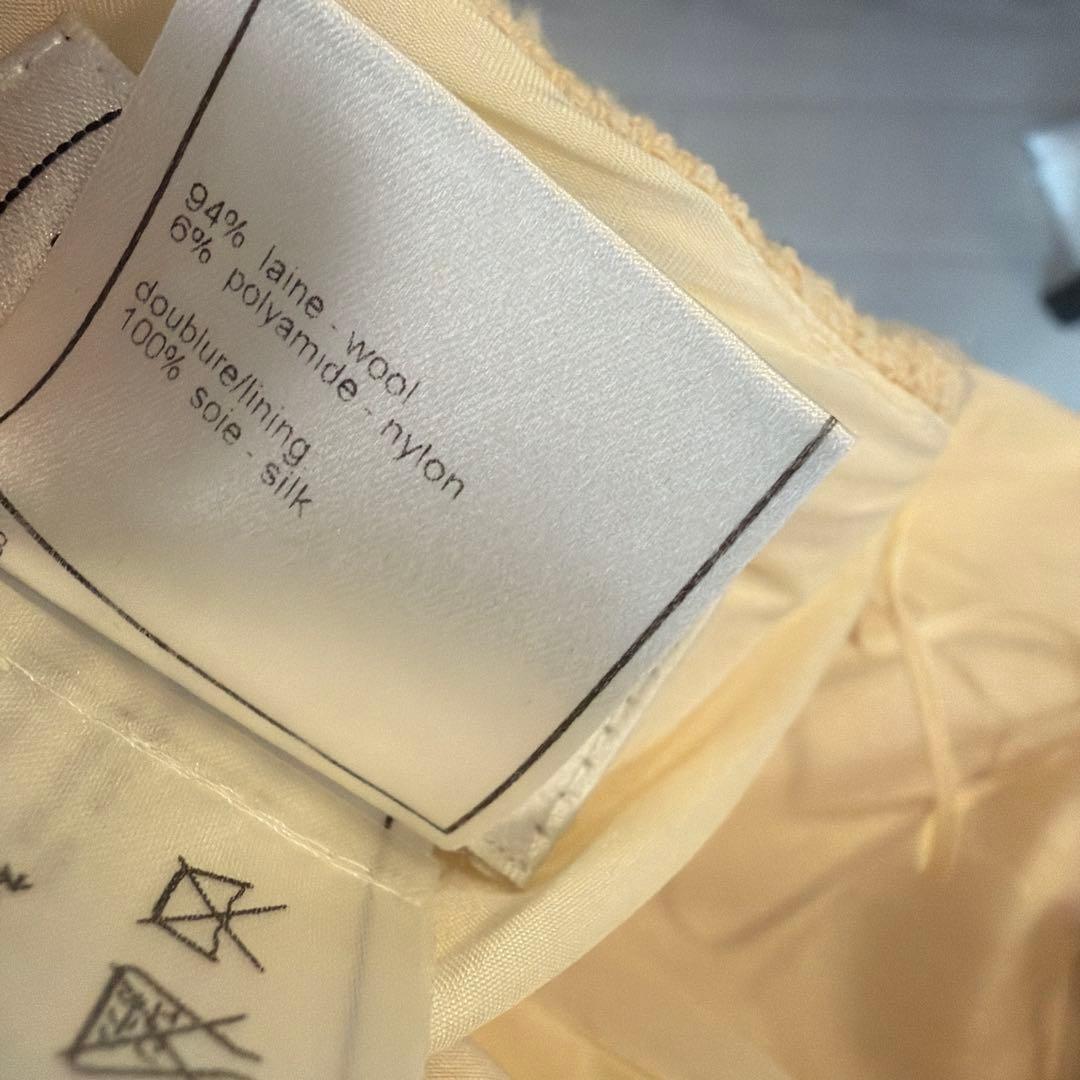 CHANEL ウール　ホワイトフレアスカート