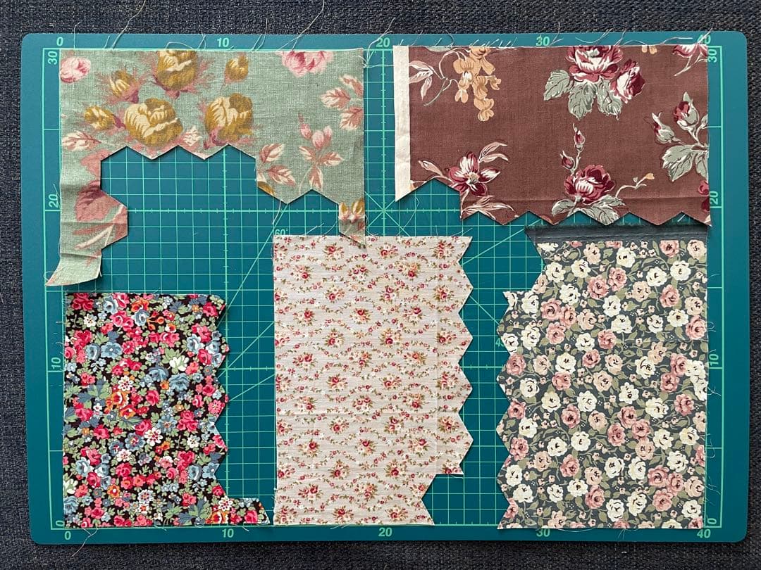 （370）正六角形 パッチワーク 製作途中