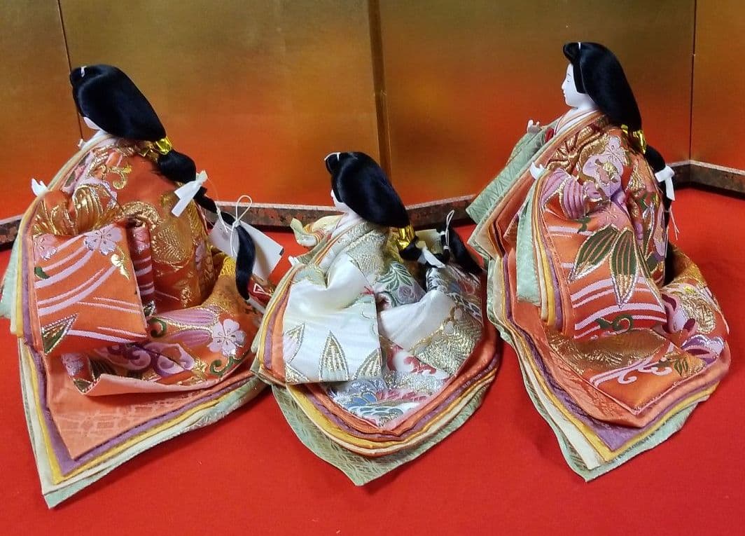 雛人形　三人官女　金蘭
