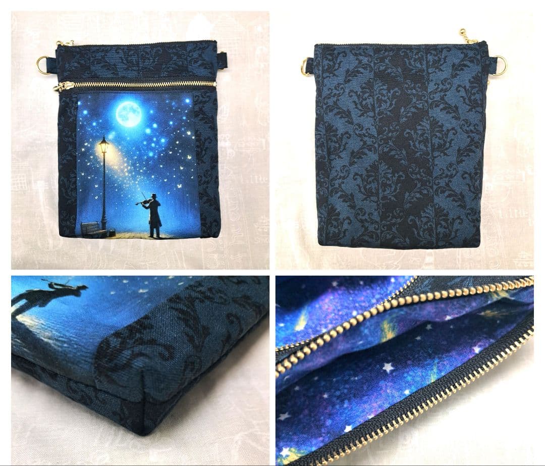 green ブックカバー、スマホポーチ