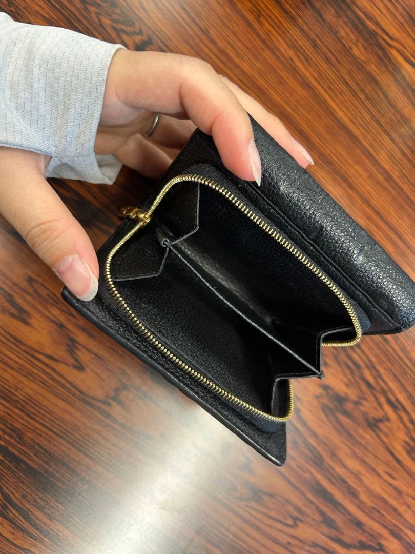 超美品 ルイヴィトン 現行 アンプラント ポルトフォイユメティスコンパクト 黒