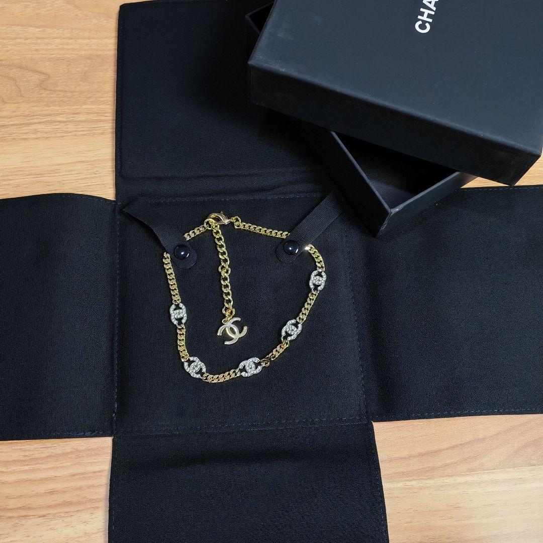 CHANEL ココマーク チェーン チョーカー ネックレス B21A 美品