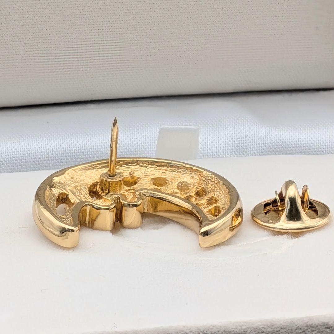 美品 Christian Dior ディオール ヴィンテージ ムーン ブローチ