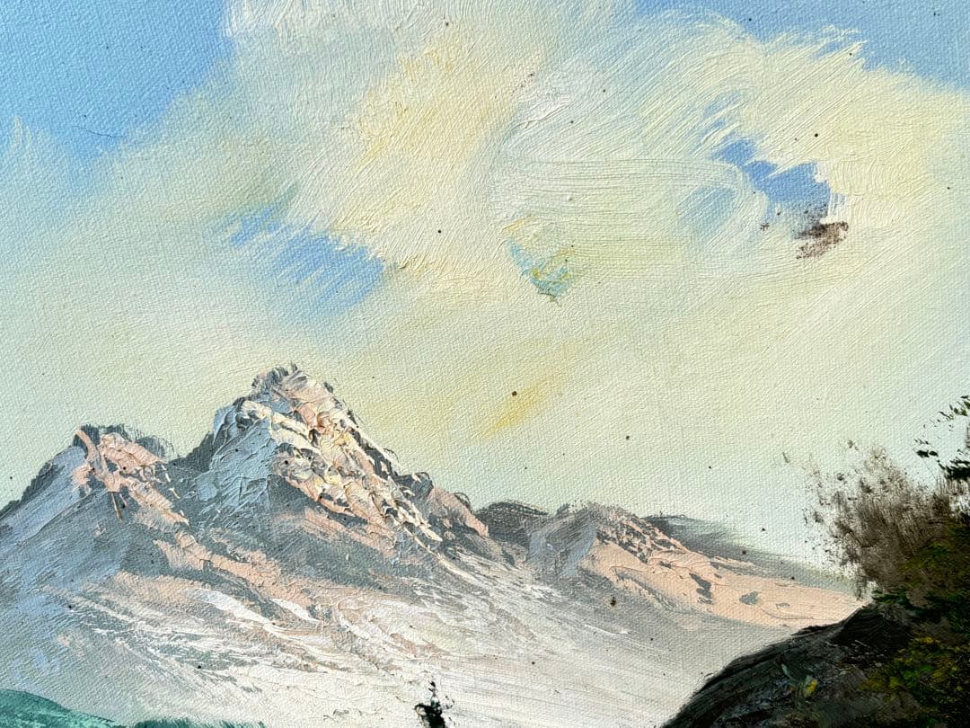 風景画 油彩画 装飾フレーム付き