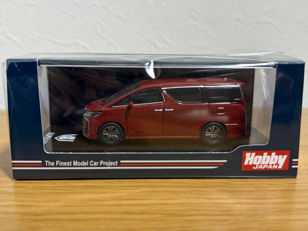 アルファード エアロタイプ 1/64 ホビージャパン H30W 赤 ミニカー
