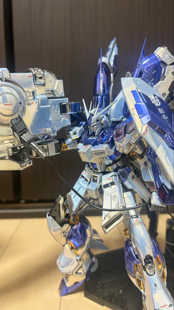 hg ナイチンゲール rg ハイニューガンダム メッキ加工完成品 一部塗装有り