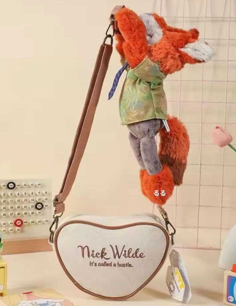 ズートピア　ニック　ショルダーバッグ　ぬいぐるみ付き　海外　希少　レア